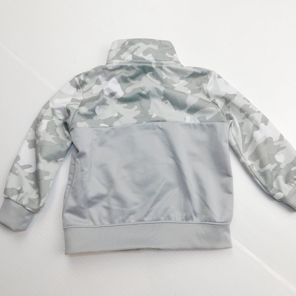 Nike Boys 12M Gray White Camo Print Yellow Track Jacket - Picture 10 of 11